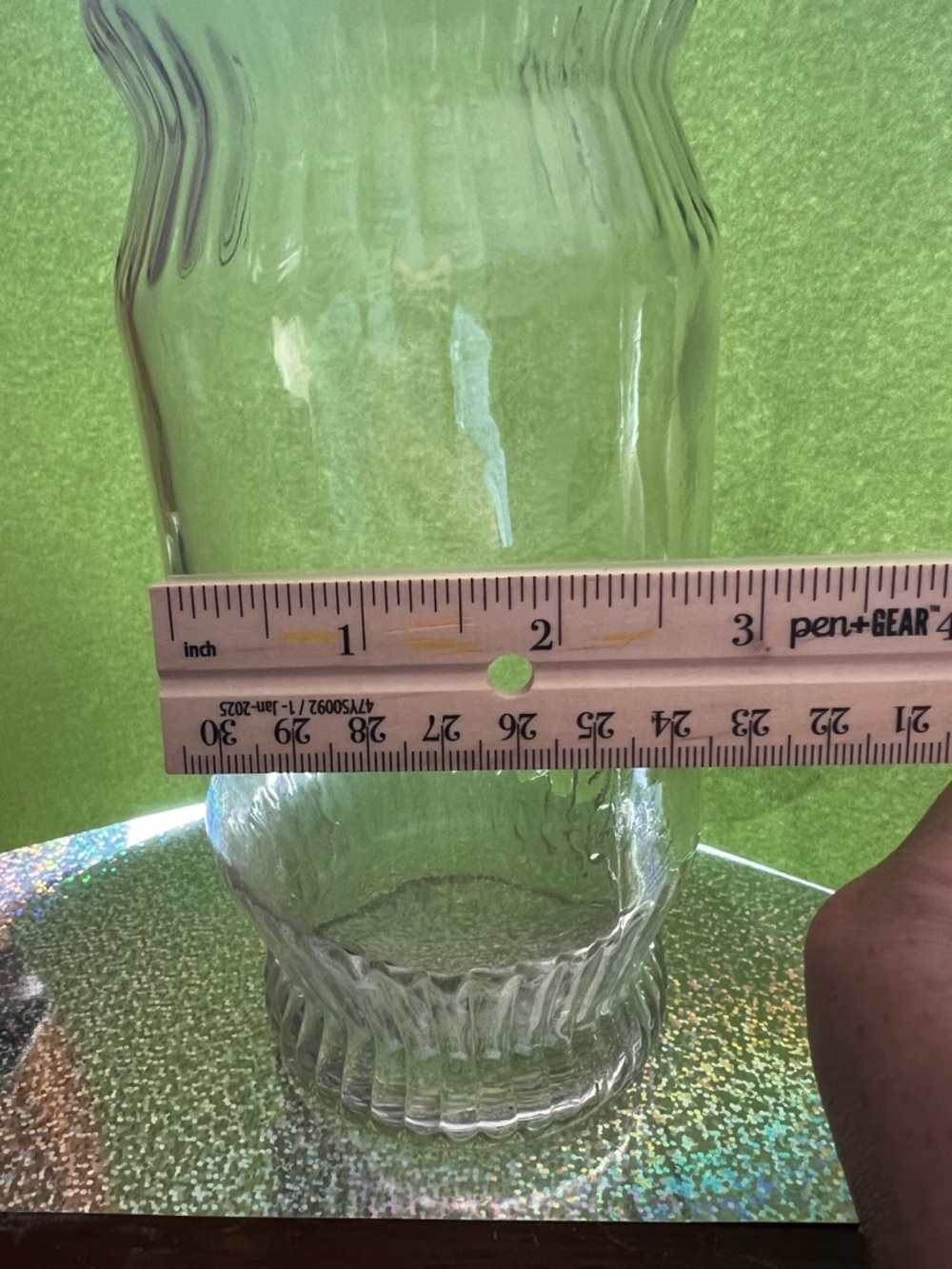 1979 Mr. Peanut Clear Glass Jar with Lid - Ribbed Detail - Picture 5 of 5